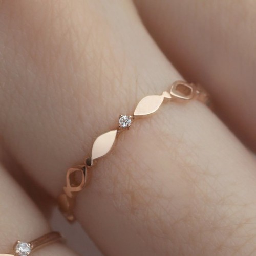 14k 세비에 행운 물고기 반지