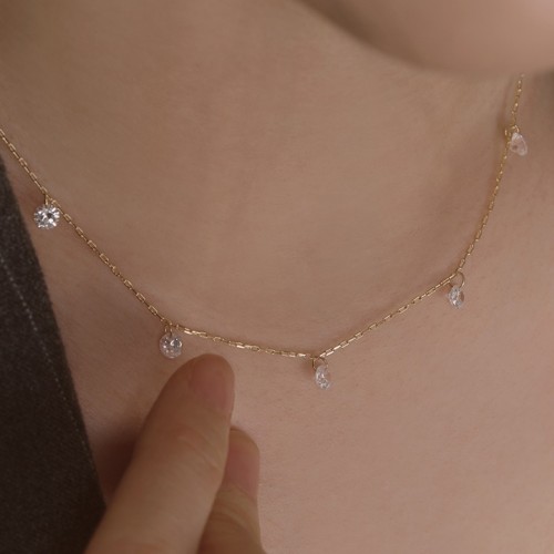 10K 루체아 큐빅 목걸이