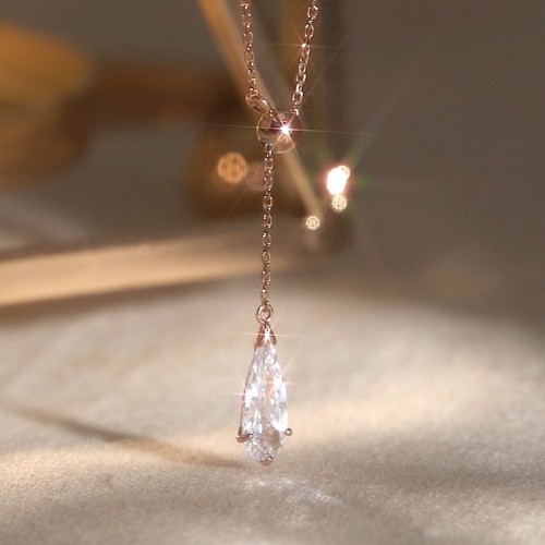 14k 비올라 드롭 목걸이