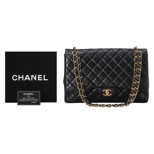 CHANEL(USED)샤넬 램스킨 클래식 맥시 원플랩백