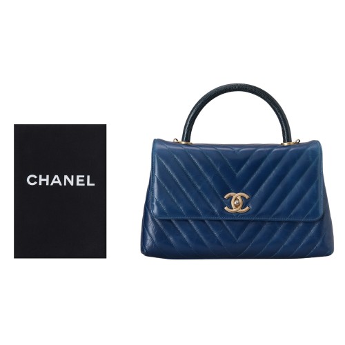 CHANEL(USED)샤넬 코코핸들 28 리자드핸들
